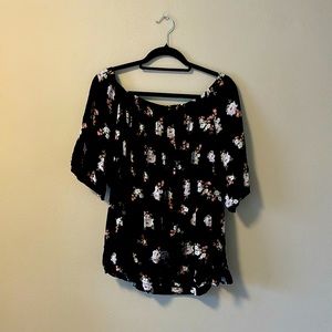 {LOFT} Off the shoulder floral blouse